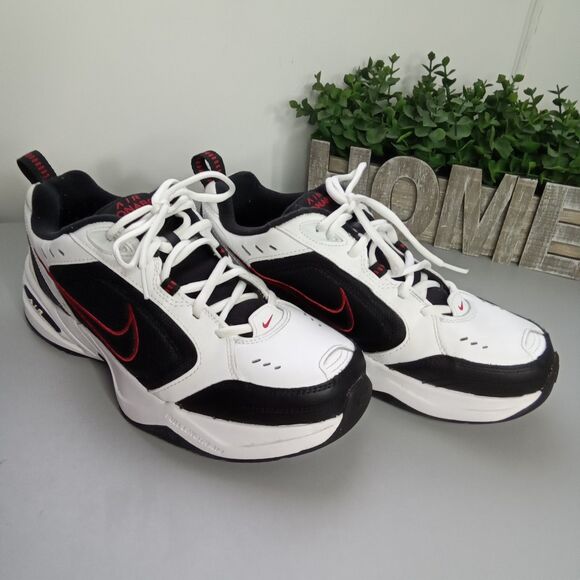 Size 9.5 - Nike Air Monarch IV White Black Red‎